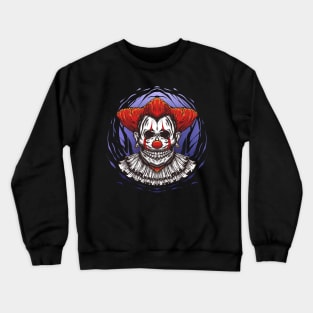 Scary evil clown skull Crewneck Sweatshirt